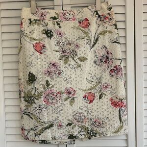 Floral Eyelet Lace Pencil Skirt Ann Taylor